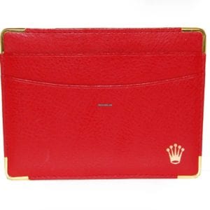 Rolex Lederetui in rot mit Schutzecken