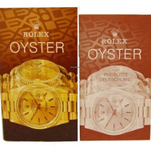 Rolex Oyster Katalog mit Preisliste 1993 DE