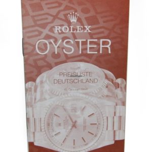 Rolex Oyster Preisliste aus 1994 J.