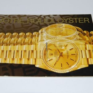 Rolex Votre Rolex Oyster Booklet