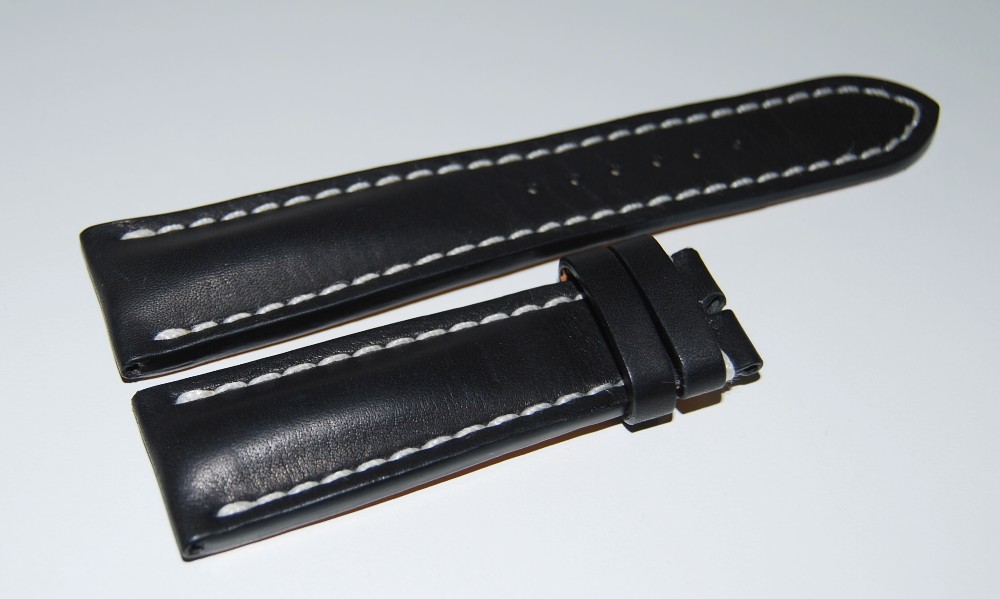 Breitling Kalbslederband für Dornschliesse Schwarz 24-20 mm