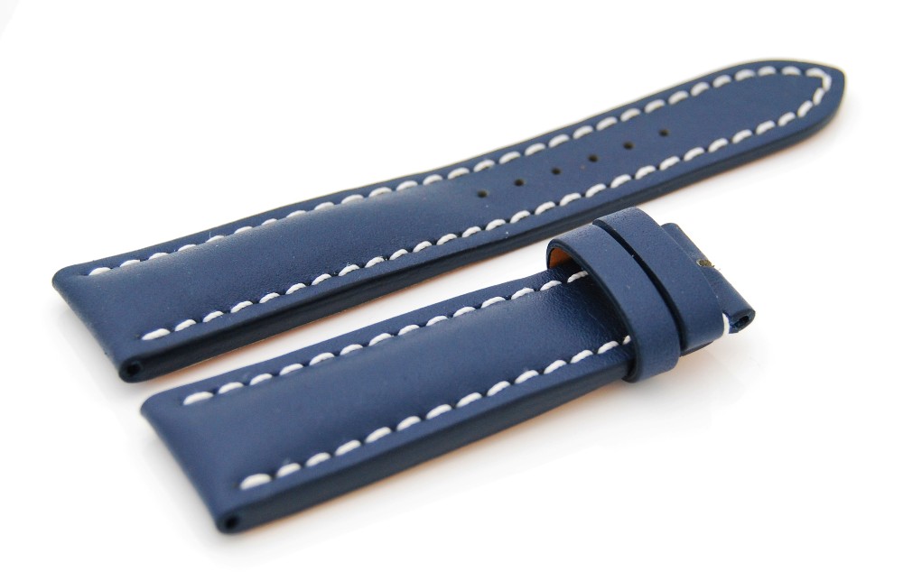 Breitling Kalbslederband für Dornschliesse blau 24 - 20 mm