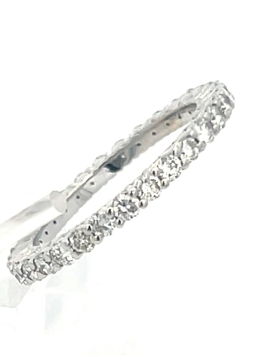Memory Ring 585 Weißgold RG 53 1,15ct Diamanten