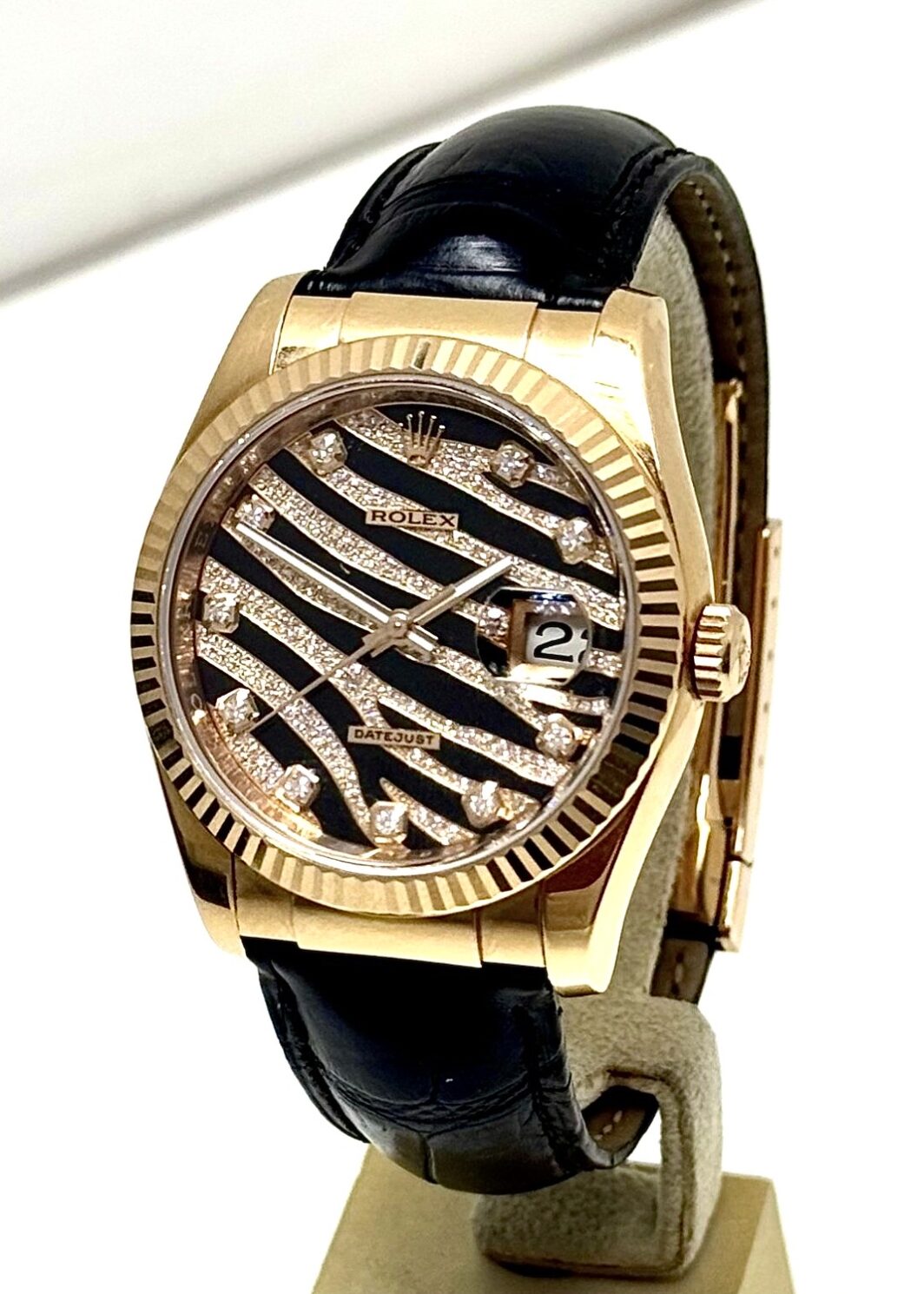 Rolex Datejust 750 Rosßegold Zebra Dial LC100