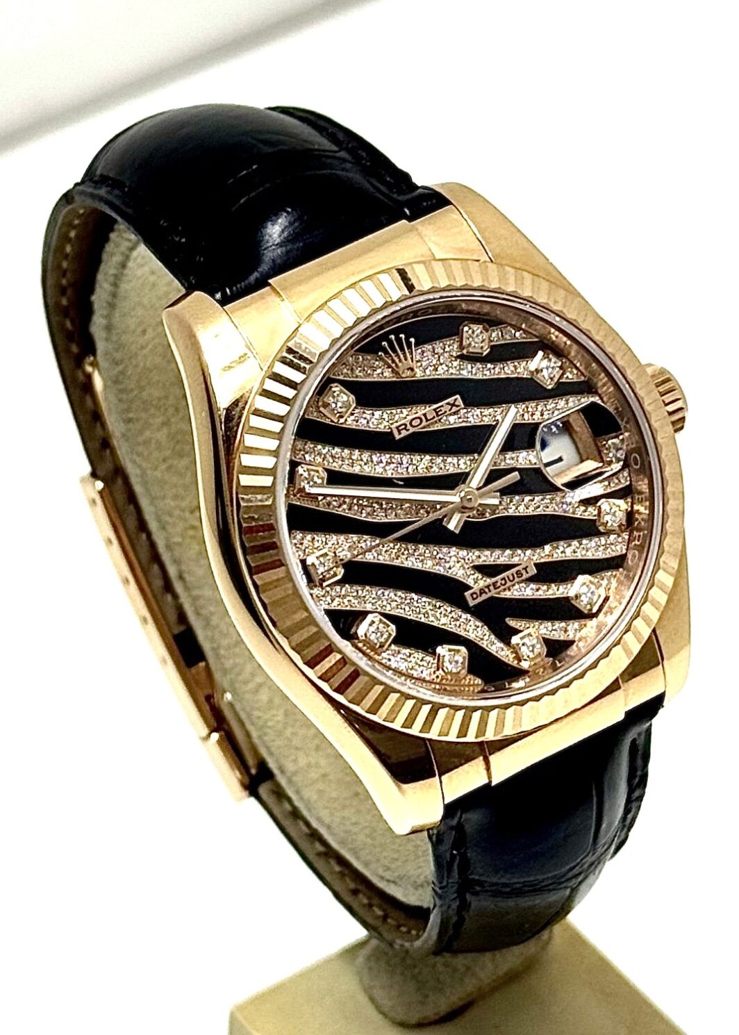 Rolex Datejust 750 Rosßegold Zebra Dial LC100
