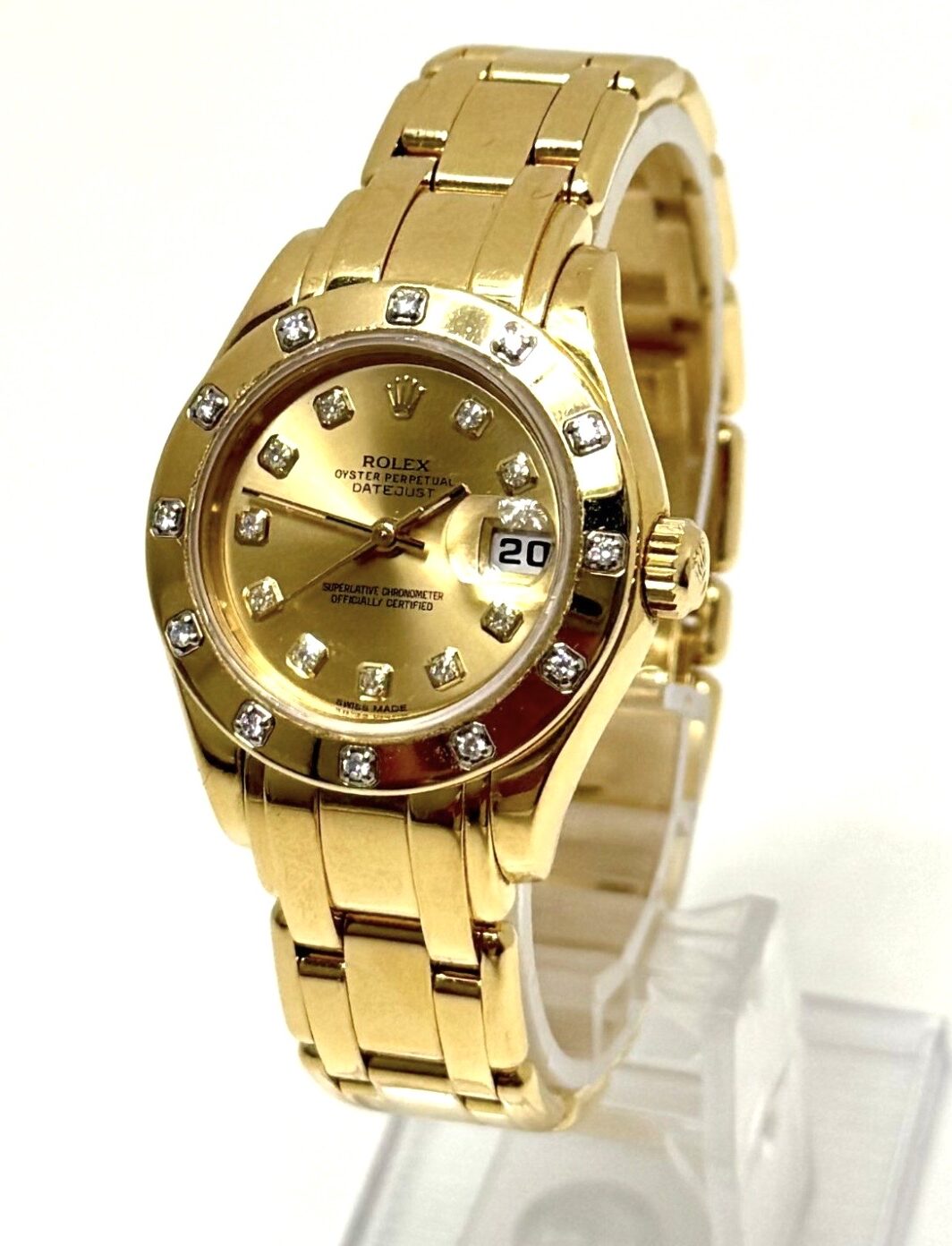 Rolex Lady-Datejust Pearlmaster 750 Gold LC100