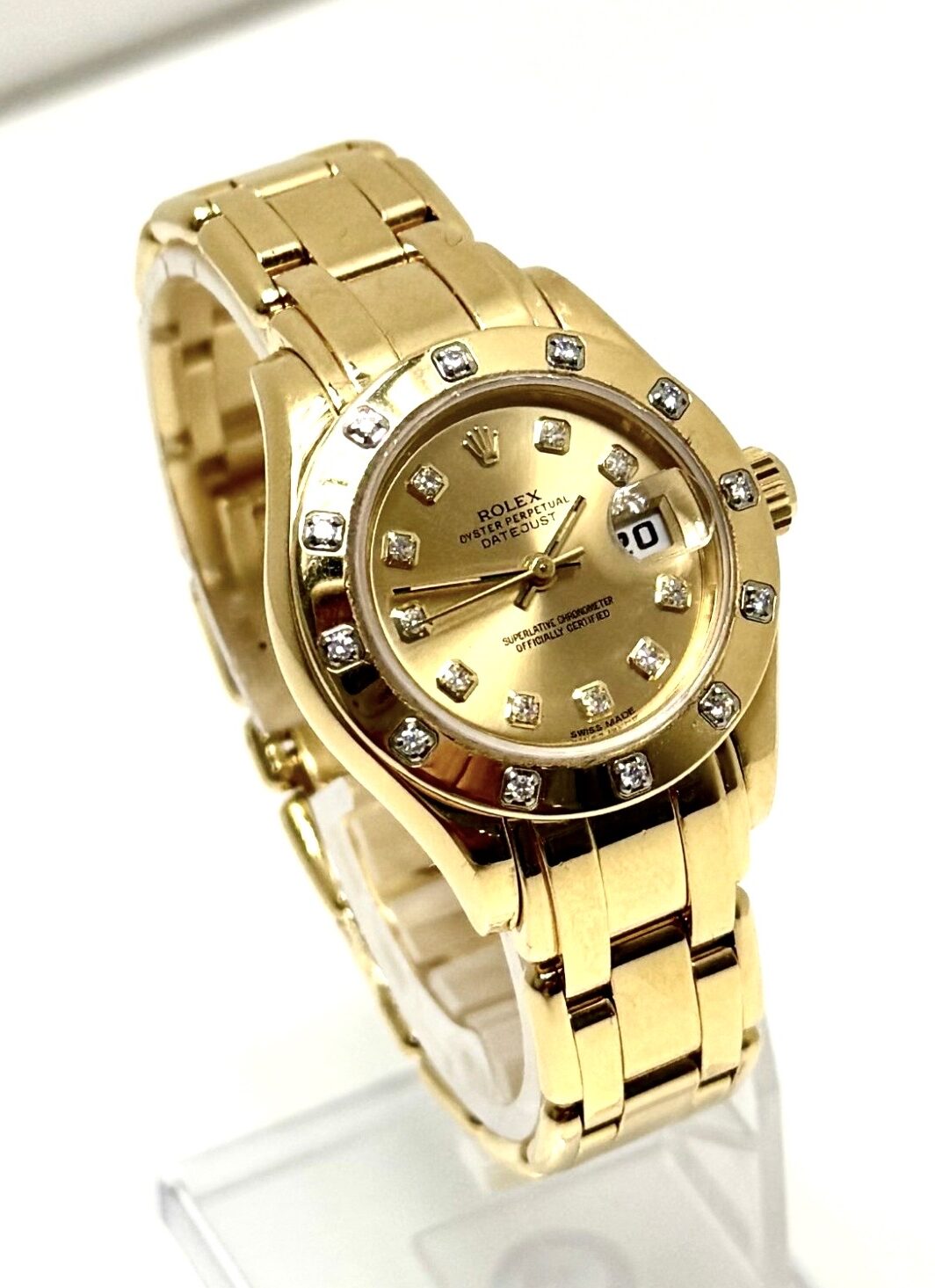 Rolex Lady-Datejust Pearlmaster 750 Gold LC100