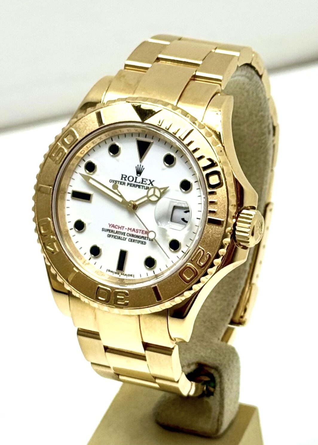Rolex Yacht-Master 40 LC100 NOS 750 Gold Box und Papiere