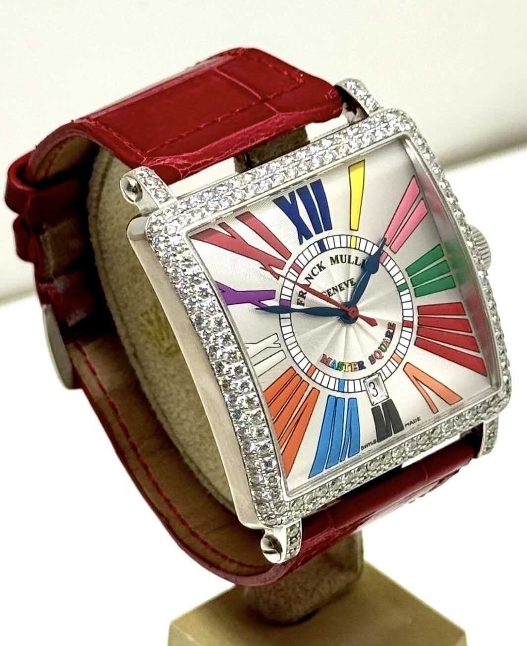 Franck Muller Master Square 750 Weißgold Color Dream Box und Papiere