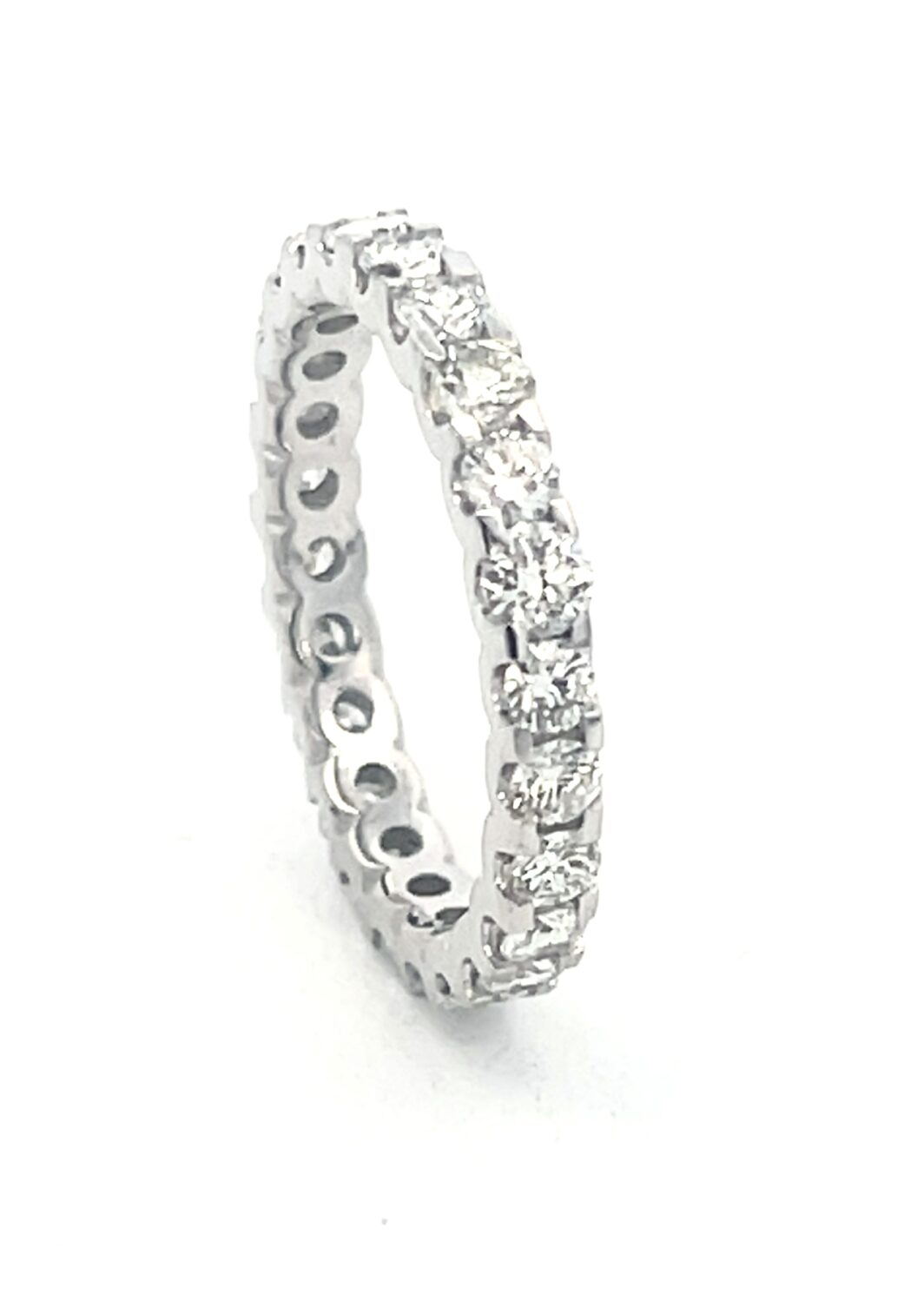 Memory Diamant-Ring 585 Weißgold 1,6 Carat Natürliche Diamanten