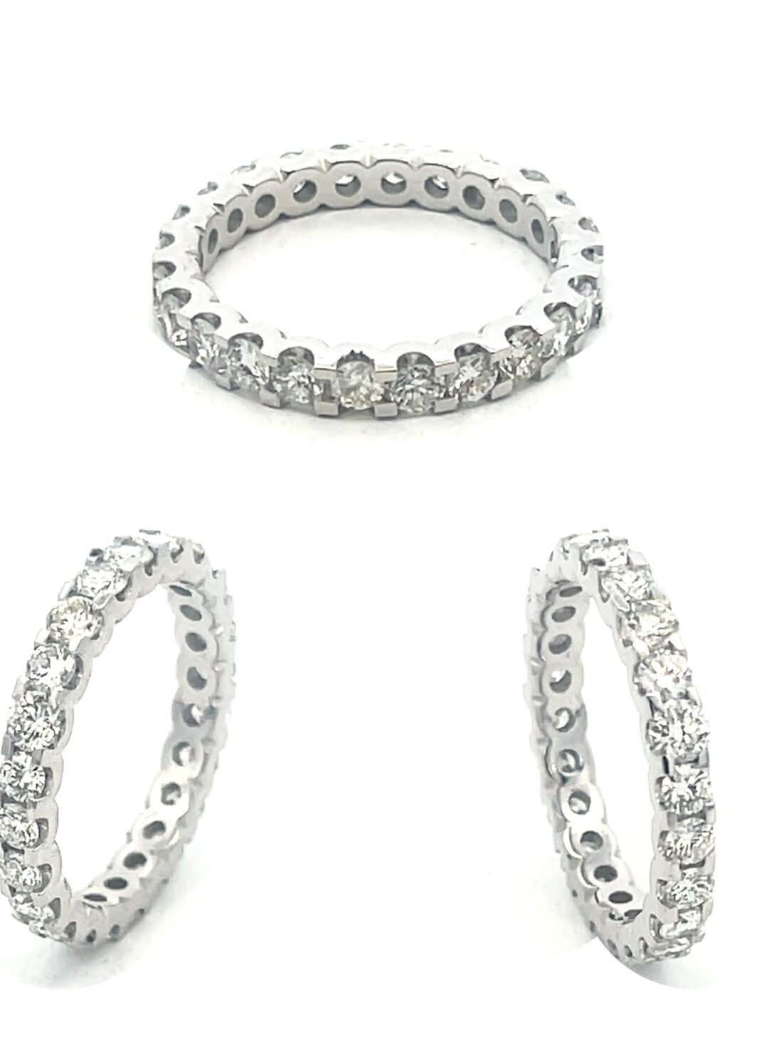 Memory Diamant-Ring 585 Weißgold 1,6 Carat Natürliche Diamanten