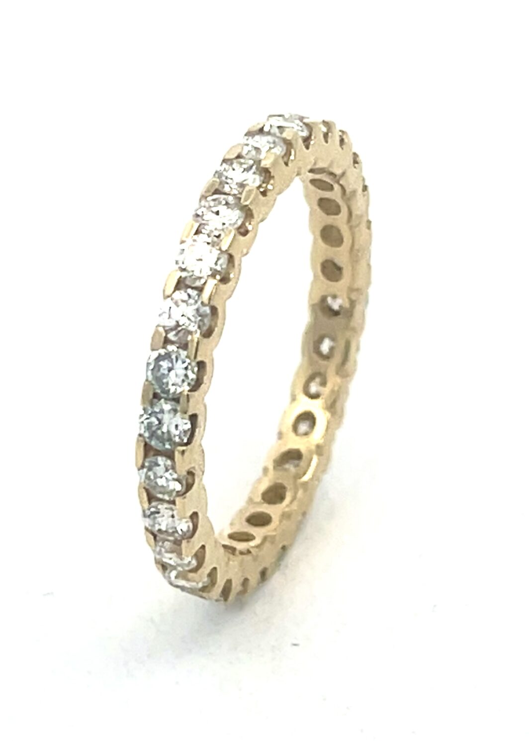 Memory Diamant-Ring 585 Gelbgold 1,2 Carat Natürliche Diamanten