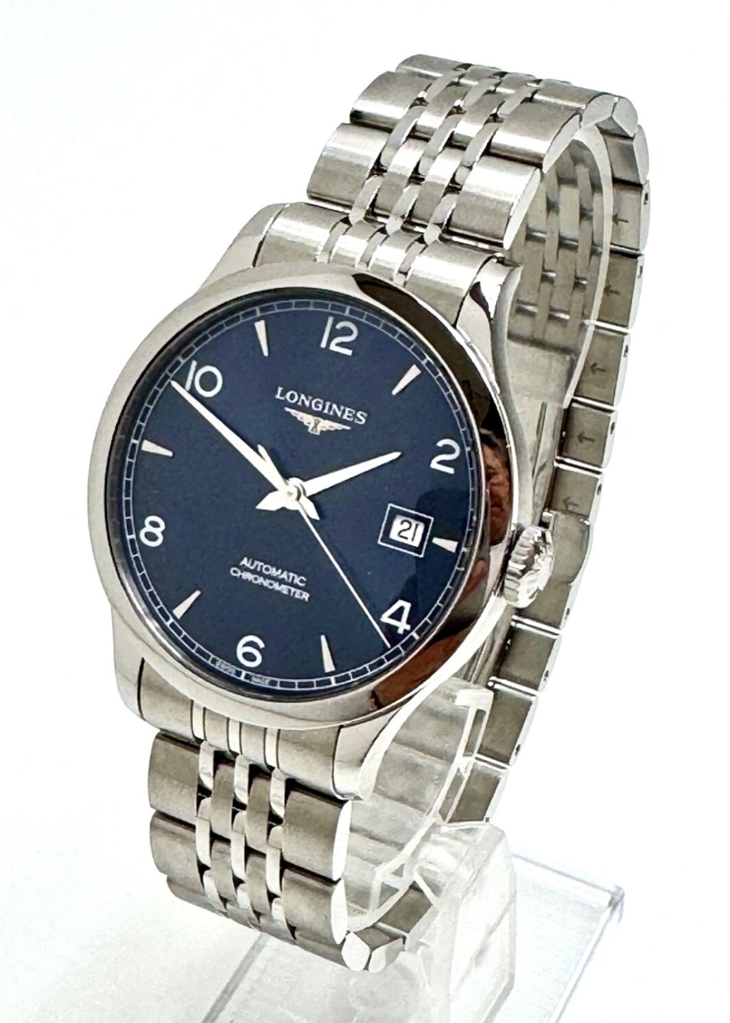 Longines Herren Record in Sathl 39 mm Automatic