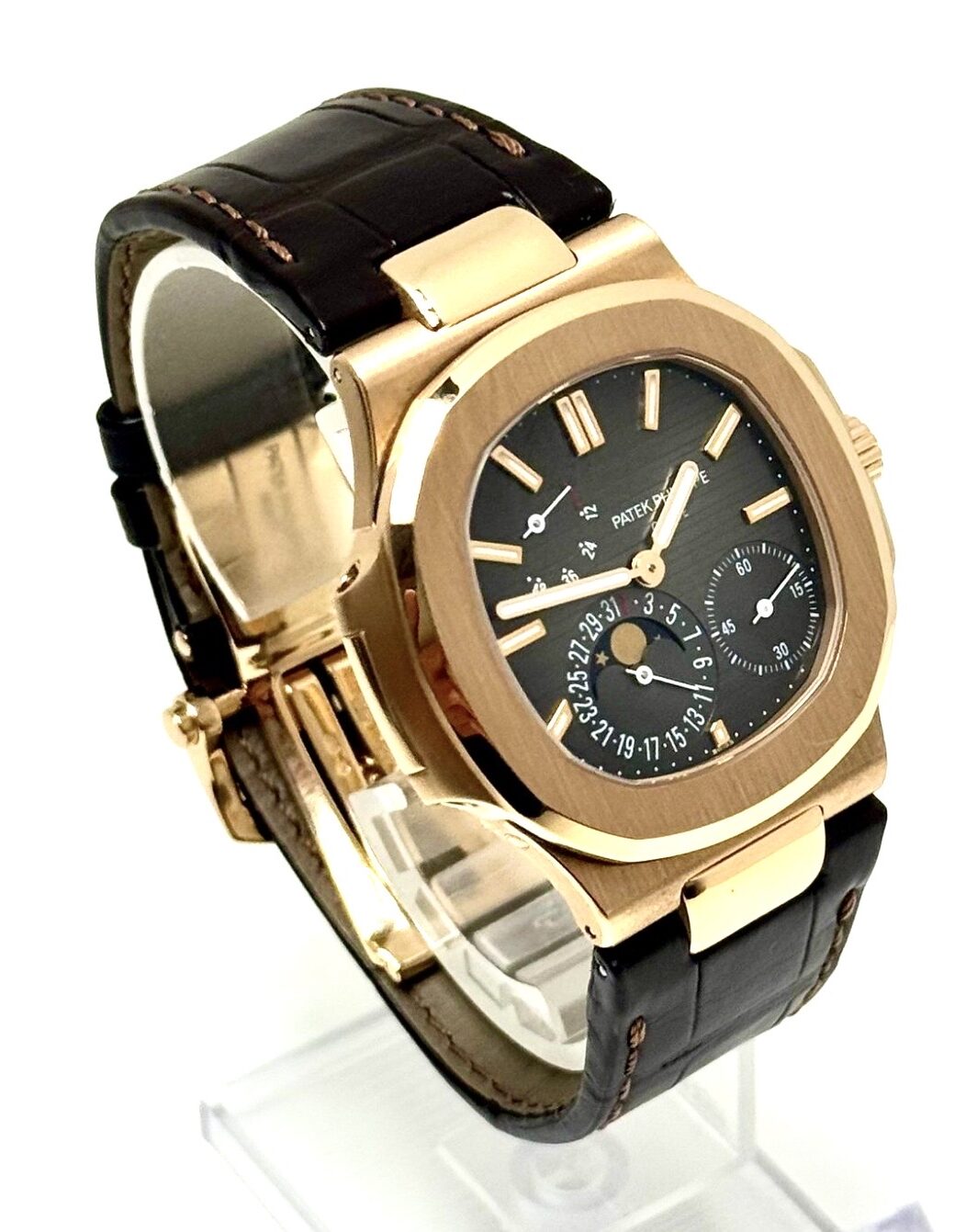 Patek Philippe Nautilus 750 Rosegold Mondphase Box und Papiere