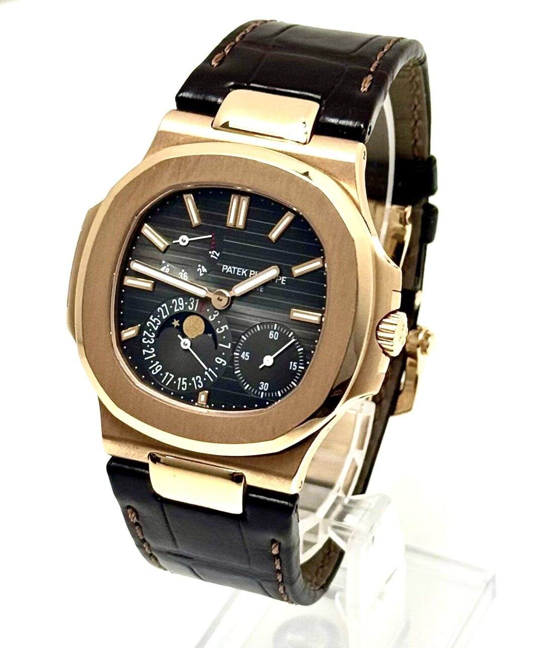 Patek Philippe Nautilus 750 Rosegold Mondphase Box und Papiere