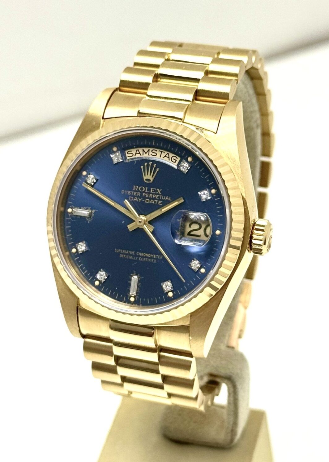 Rolex Day-Date 750 Gold Diamant Zifferblat 18038 aus 1980