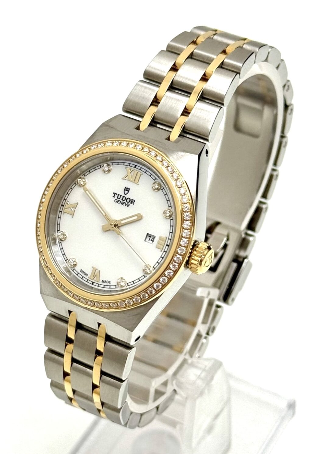 Tudor Royal Lady Stahl/Gold Diamanten Perlmutt